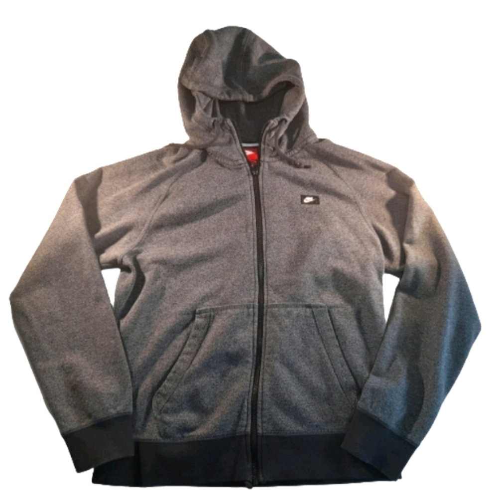 Nike Men's Gray Full-Zip Hoodie